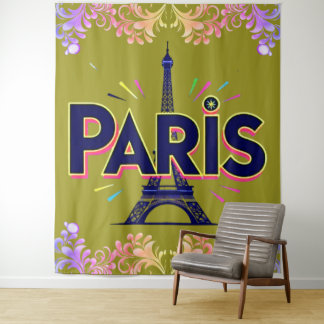City of Lights: Bold Paris Typography Art Wandkleed
