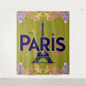 City of Lights: Bold Paris Typography Art Wandkleed (Voorkant)