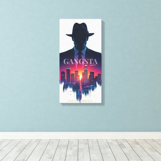 City of Lights Canvas Afdruk (Insitu (Houten vloer))