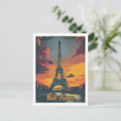 City of Lights Parijs, Frankrijk Briefkaart (Staand voorkant)