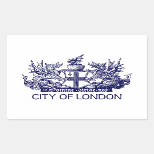 City of London, , Coat of Arms, Engeland Rechthoekige Sticker