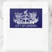 City of London, , Coat of Arms, Engeland Rechthoekige Sticker (Tas)
