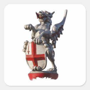 City of London Dragon Vierkante Sticker