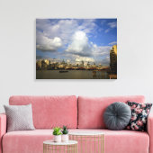 City of London in de jaren negentig Canvas Afdruk (Insitu (Woonkamer))