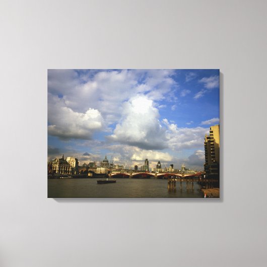 City of London in de jaren negentig Canvas Afdruk (Voorkant)