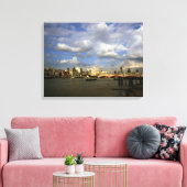City of London in de jaren negentig Canvas Afdruk (Insitu (Woonkamer))