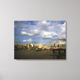 City of London in de jaren negentig Canvas Afdruk