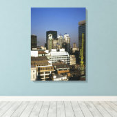 City of London in de jaren negentig Canvas Afdruk (Insitu (Houten vloer))