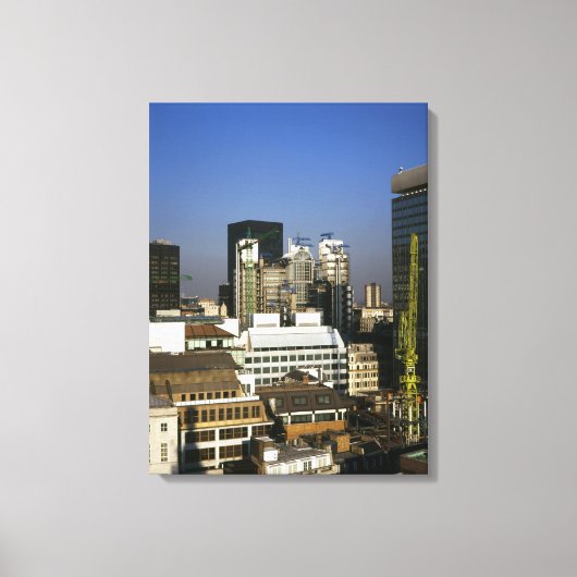 City of London in de jaren negentig Canvas Afdruk (Voorkant)