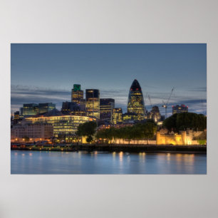City of London 's nachts Poster