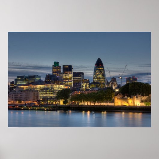 City of London 's nachts Poster (Voorkant)