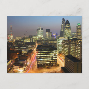City of London Skyline at Sunset Briefkaart