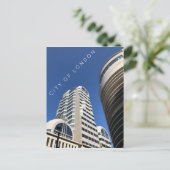 City of London | Skyscrapers in de blauwe hemelfot Briefkaart (Staand voorkant)