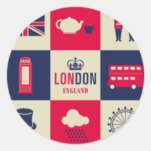 City of London United Kingdom Ronde Sticker