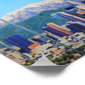 City of Los Angeles California Skyline and Mountai Poster (Hoek)