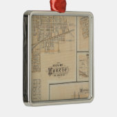 City of Muncie, Delaware Co met Yorktown Metalen Ornament (Rechts)