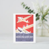 City of New York Airport Briefkaart (Staand voorkant)