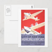 City of New York Airport Briefkaart (Voorkant / Achterkant)