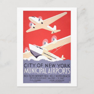 City of New York Airport Briefkaart