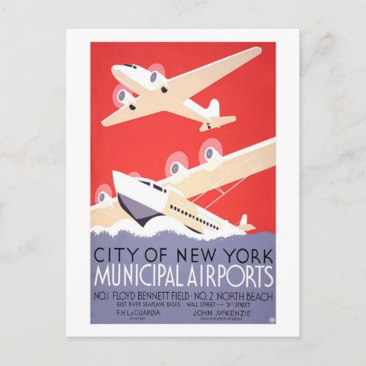 City of New York Airport Briefkaart (Voorkant)