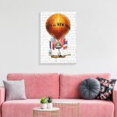City of New York Hot Air Balloon Canvas Afdruk (Insitu (Woonkamer))