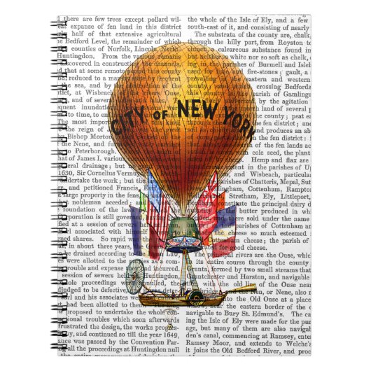 City of New York Hot Air Balloon Notitieboek (Voorkant)