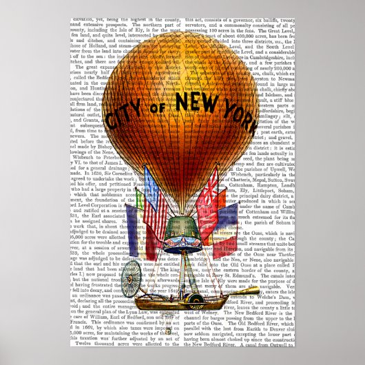 City of New York Hot Air Balloon Poster (Voorkant)