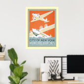 City of New York Municipal Airports~  Poster (Thuiskantoor)