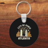 City Of Peace Atlanta Souvenir Men Women Georgia A Sleutelhanger (Voorkant)