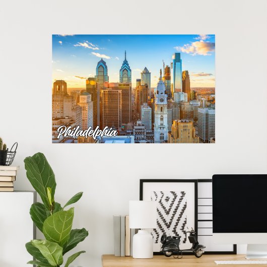 City of Philadelphia, Pennsylvania, Verenigde Stat Poster (Thuiskantoor)