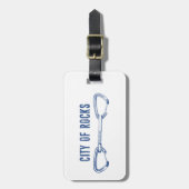 City of Rocks Idaho Rock Climbing Quickdraw Bagagelabel (Voorkant verticaal)