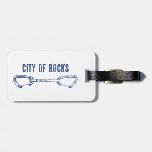 City of Rocks Idaho Rock Climbing Quickdraw Bagagelabel (Achterkant horizontaal)