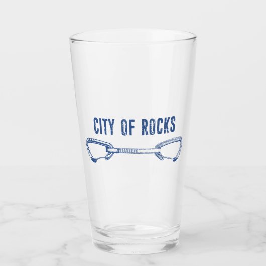 City of Rocks Idaho Rock Climbing Quickdraw Glas (Voorkant)