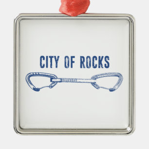 City of Rocks Idaho Rock Climbing Quickdraw Metalen Ornament