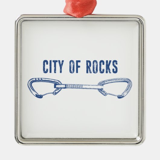 City of Rocks Idaho Rock Climbing Quickdraw Metalen Ornament (Voorkant)