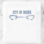 City of Rocks Idaho Rock Climbing Quickdraw Rechthoekige Sticker (Tas)