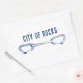 City of Rocks Idaho Rock Climbing Quickdraw Rechthoekige Sticker (Envelop)