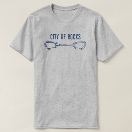 City of Rocks Idaho Rock Climbing Quickdraw T-shirt (Design voorkant)