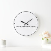 City of Town World Time Zone Black en White Grote Klok (Huis)