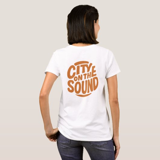 City On The Sound t shirt design, kleding nieuw, U (Achterkant volledig)