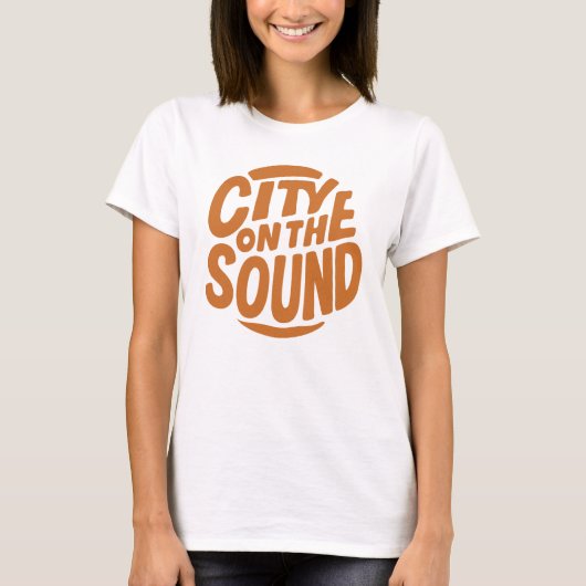 City On The Sound t shirt design, kleding nieuw, U (Voorkant)
