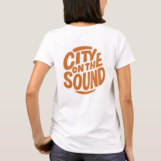 City On The Sound t shirt design, kleding nieuw, U (Achterkant)