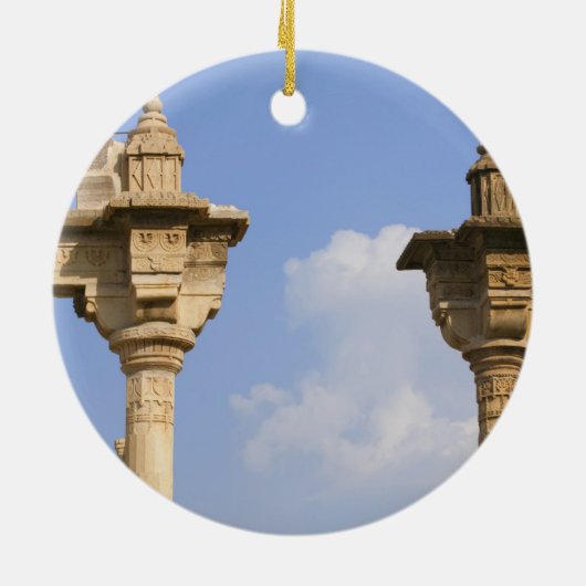 City Palace, Udaipur, Rajasthan, India 2 Keramisch Ornament (Achterkant)