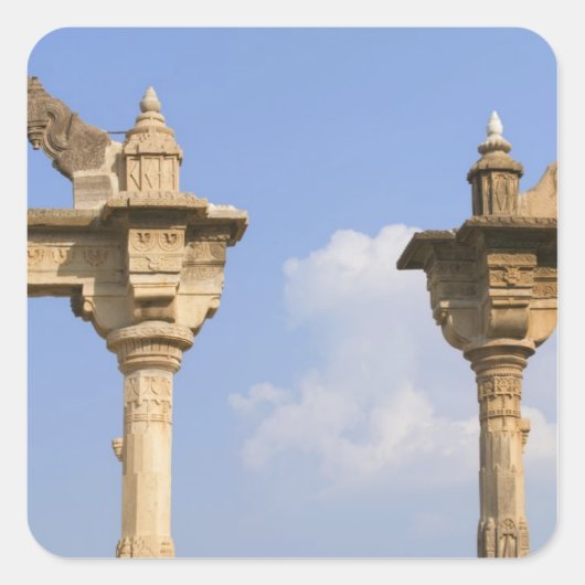 City Palace, Udaipur, Rajasthan, India 2 Vierkante Sticker (Voorkant)