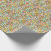 City Panorama schets: huizen naadloos. Cadeaupapier (Hoek)