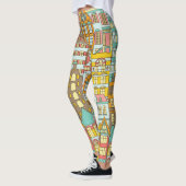 City Panorama schets: huizen naadloos. Leggings (Links)