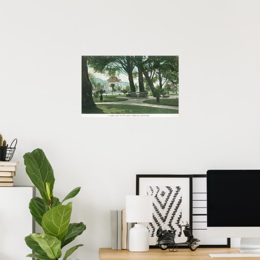 City Park ViewAlameda, CA Poster (Thuiskantoor)