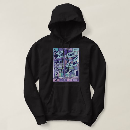 City Pop esthetische dampgolf Style 80's Japans en Hoodie (Design voorkant)