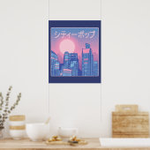 City pop Japanse muziek Poster (Keuken)