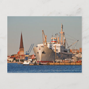 City port in Rostock (Duitsland) Briefkaart